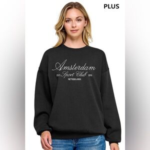 PLUS SIZE AMSTERDAM CREWNECK SWEATSHIRT